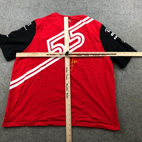 Puma Ferari Shirt 2XL Red Satander Carlos Sainz Racing F1 - Picture 9 of 10